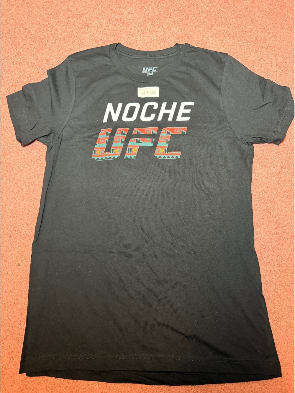 UFC Noche Grasso vs Shevchenko 2 Black Cotton T-Shirt Size M